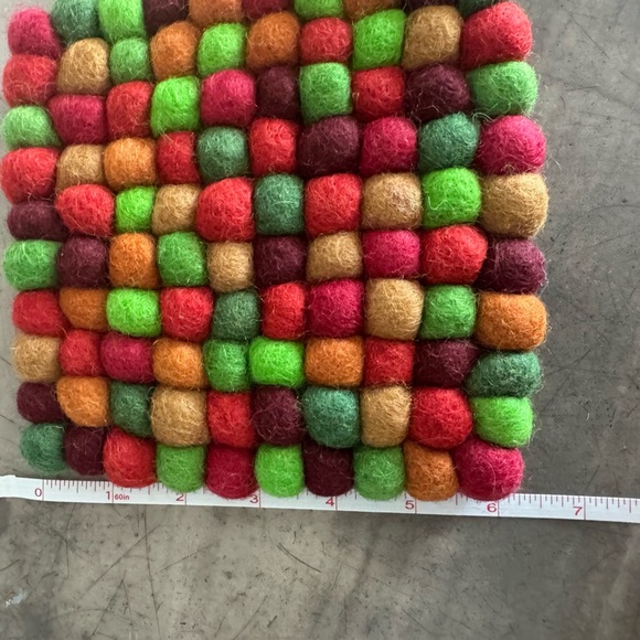 Colorful Felt Coaster/trivet! Many uses- protect your counter tops from heat… - Picture 2 of 4